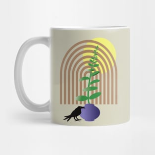 Boho Rainbow and Crow Mug